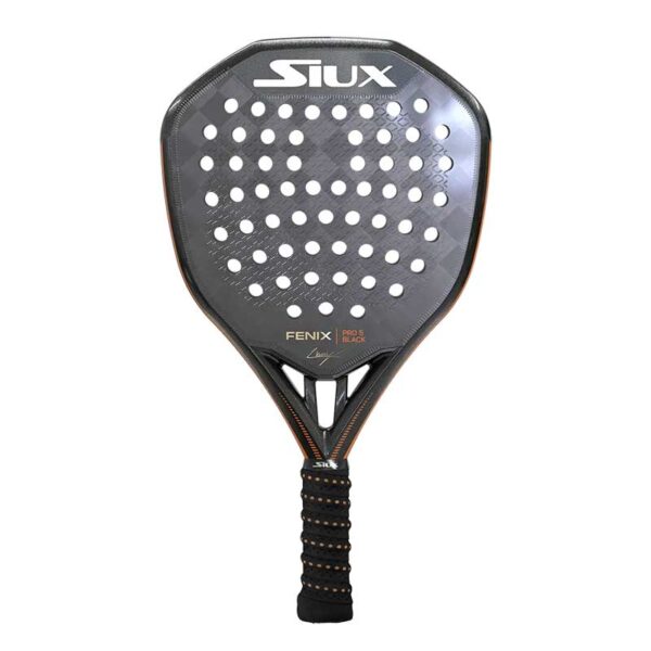 Siux-Fenix-Pro-5-Black-Front Pala de Pádel Siux Fenix Pro 5 Black