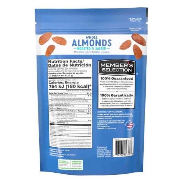 Almendras Saladas y Asadas 32 oz