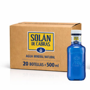 Agua Mineral Solán de Cabras - Botella Plástica, 500 ml, 20 uds