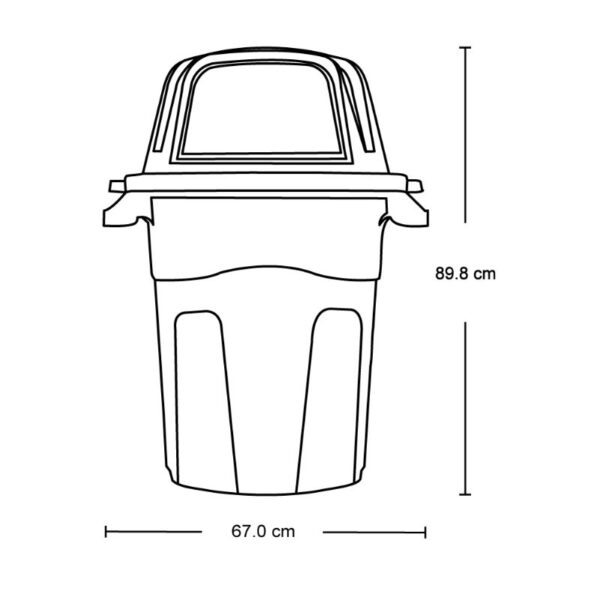 Zafacón Rimax TPush 3 Compartimiento 100 Litros