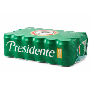 Cerveza Presidente Regular - Lata, 12 oz, 24 uds