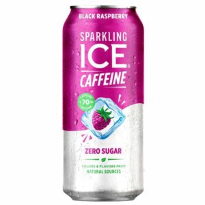 Agua Carbonatada Sparkling Ice Caffeine - Black Raspberry, 16 oz