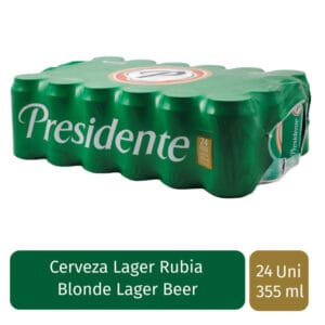 Cerveza Presidente Lata, 12 oz (24 uds)