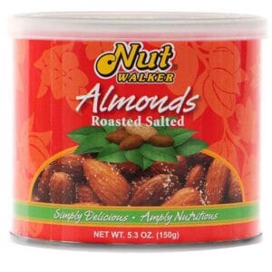 Almendras Nut Walker Saladas y Asadas en Seco, 5.3 oz