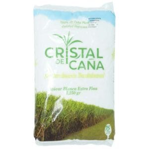 Azúcar Blanca Dominicana Cristal de Caña, 5 lbs