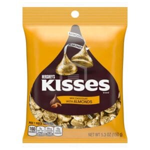 Chocolates Hershey's Kisses con Leche & Amendra, 5.3 oz
