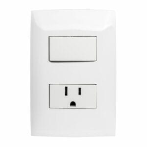 Interruptor Simple con Tomacorriente Leviton CIEN, 15 Amp