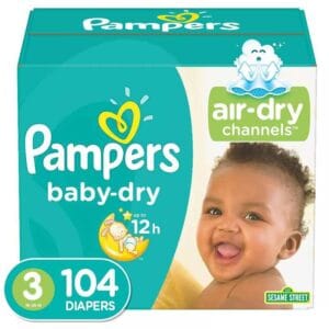 Pañales Pampers Baby-Dry No. 3, (104 uds)