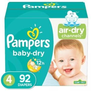 Pañales Pampers Baby-Dry No. 4, (92 uds)