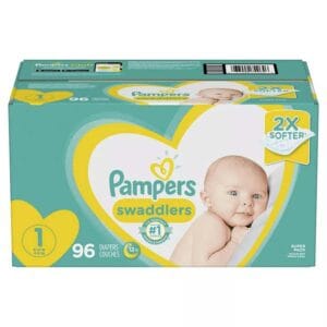 Pañales Pampers Swaddlers No. 1, Caja (96 uds)