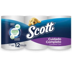 Papel Higiénico Scott Cuidado Completo, 12 uds