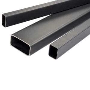 Perfil Rectangular Negro de 20' Pies de Largo