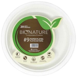 Platos de Papel EP809 Bionature #9 (20 uds)