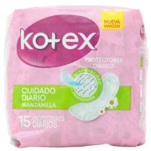 Protectores Diarios Femeninos Kotex Days con Manzanilla, 15 uds