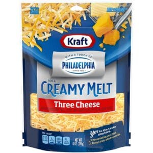 Queso Kraft Rallado Tres Quesos con Toque de Philadelphia, 8 oz