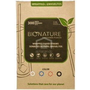 Sorbetes Envueltos de Papel Blancos 7.75" Bionature (250 uds)