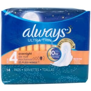 Toallas Femeninas Always Ultra Fina Nocturnas Size 4, (14 uds)