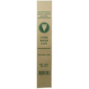 Vasos Cónicos de Papel Parafinado 4.5 oz, Caja (25 x 200 uds)
