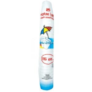 Vasos Desechables de Foam 16 oz Plastifar (25 uds)