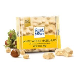 Chocolate Blanco Ritter Sport Avellanas Crujientes, 100 g
