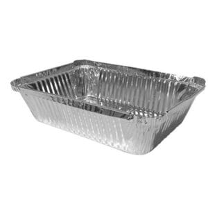 Envase Aluminio Rectangular, 1.5 lb 125 uds