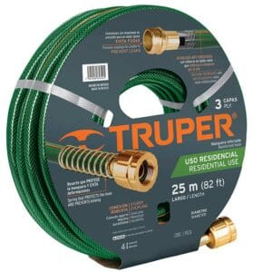Manguera de Jardín Truper 5/8 Reforzada 3 Capas Verde, 82' (16038)