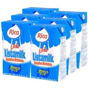 Leche Entera Rica Listamilk, 250 ml (6 pack)