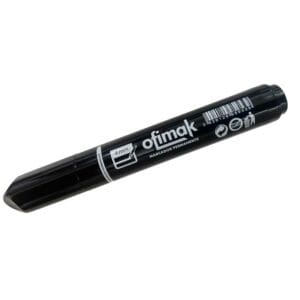 Marcador Negro Permanente Ofimak Punta Cincel, 4 mm