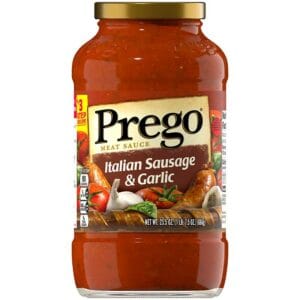 Salsa de Carne Prego Salchicha Italiana y Ajo, 23.5 oz