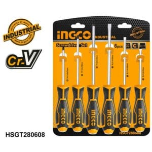 Set Destornilladores Industrial de Golpe Planos y Estrias de 6 Piezas INGCO