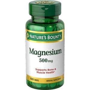 Magnesio Nature's Bounty 500 mg, 100 Tabletas
