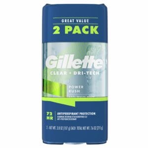 Desodorante Gillette en Gel Clear Power Rush, 2 uds x 3.8 oz