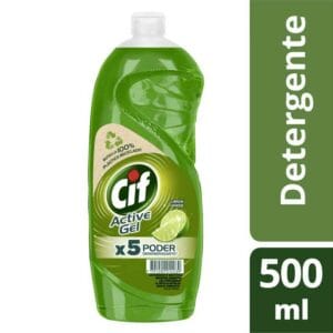 Lavaplatos Cif Active Gel Limón Verde, 500 ml