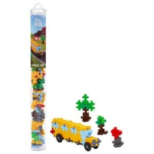 Juego de Construcción Modelo Bus Escolar (Tubo 70 piezas) Plus-Plus