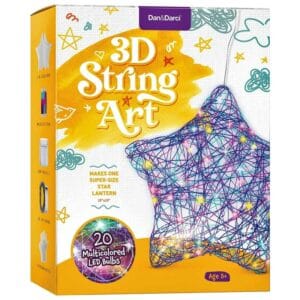 Kit de Manualidad de Cuerdas para Hacer Lámpara de Estrella 3D Iluminada con luces LED Dan & Darci
