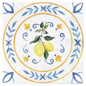 Servilletas de Cóctel con Motivo "Costa de Capri" (20 uds)