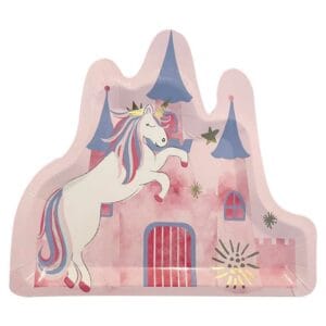 Platos Desechables Troquelados Grandes con Motivo "Sueños Hechos Realidad" 10.5" (8 uds)