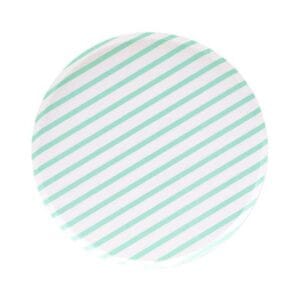 Platos Desechables Pequeños con Motivo "Mint Stripes" 7" (8 uds)
