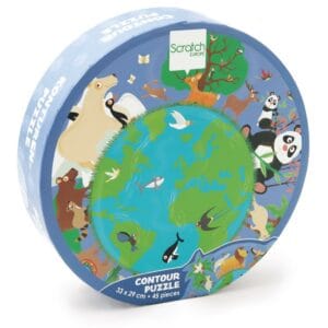 Rompecabezas de Contorno Compacto (45 Piezas) Modelo Mundo Scratch Europe