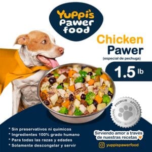 Alimento para Perros Natural Yuppi's Chicken Pawer, 1.5 lbs