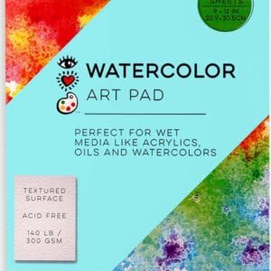 Libreta de Dibujo para Arte de Acuarelas (12 hojas) iHeartArt