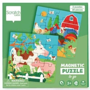 Libro de Rompecabezas Magnético Modelo Granja Scratch Europe (2 x 20 Piezas)