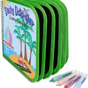 Libro de Pizarritas Reutilizables con Crayones Wonder Stix (4 páginas y 4 crayones) The Pencil Grip