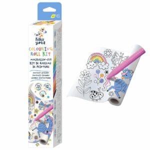 Kit de Rollo para Colorear con 12 Crayones de Colores Motivo Unicornio Haku Yoka