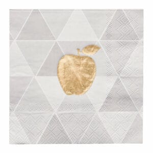 Servilletas de Cóctel con Motivo "Golden Apple" (20 uds)
